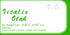 vitalis olah business card